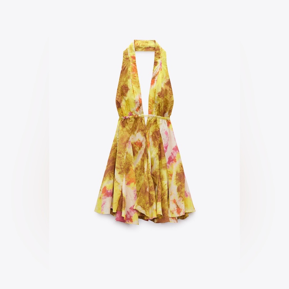 Cotton Printed French Flare Dress